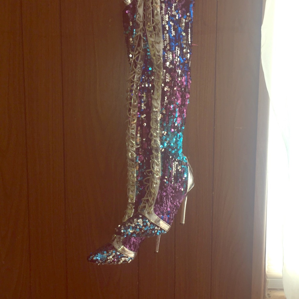 DOLLS KILL SEQUIN BOOTS